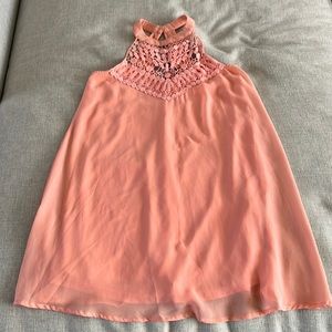 Small pink flowy/Lacey dress new with tags.